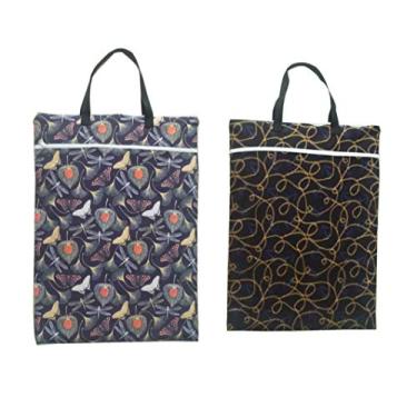 Imagem de 2 peças grande pendurado pano molhado/seco saco de fraldas para fraldas reutilizáveis ou lavanderia (LG1)