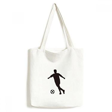 Imagem de Bolsa de lona com desenho esportivo de futebol americano, bolsa de compras casual