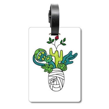 Imagem de Horus Botany Mummy Plant Cactus Mala Etiqueta de Bagagem Etiqueta para Cartão de Bagagem