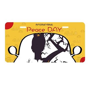 Imagem de DIYthinker Placa de carro de coruja com olhos de árvore para Halloween Decoração de carro Dia da Paz