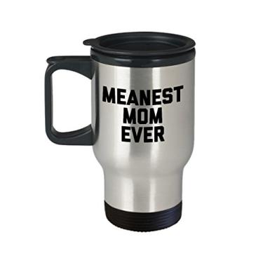 Imagem de Caneca Meanest Mom – Caneca de viagem – Presentes para a mamãe – Mãe malvada – de Natal