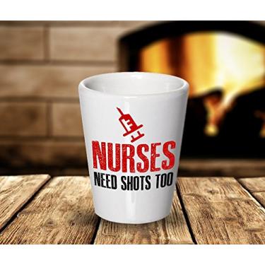 Imagem de Presentes divertidos para enfermeiras – Copo de shot para enfermeiras – Nurses Need A Shot Too804200476432 (4)