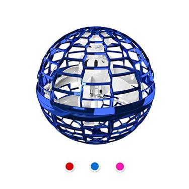 Imagem de Flynova Pro,Drones voadores para crianças ou adultos, brinquedos de bola voadores de indução EFINNY com luz legal, drone operado manualmente com multirotores Thrown’Go (Azul(Bola voadora))