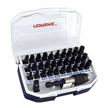 Imagem de Norske Tools NIBPI700 Conjunto de pontas de chave de fenda de impacto de 32 peças, incluindo pontas SQ, pontas de PH, pontas Torx, brocas Torx de segurança, pontas hexagonais, pontas de compartimento, suporte de troca de controle remoto e mais