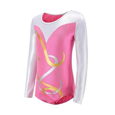 Imagem de Generic Collant de ginástica para meninas, collant de balé, collants de vestido de ginástica, collant atlético para dança de fantasia de balé para meninas, 8