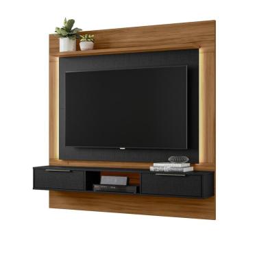 Imagem de Painel para TV Com Suporte até 58 Polegadas com Led 1,60m Nobre Preto / Freijó Trend Notável