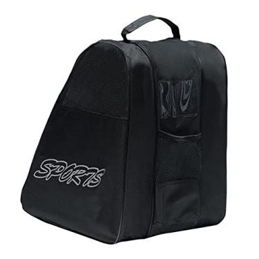 Imagem de YIJU Bolsas de skate, ótimas para patins, patins de, patins quádruplos, patins em, patins de hóquei no, acessórios de skate para crianças e, PRETO