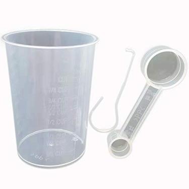 Imagem de HUAYUWA Copo de medição de 300 ml com colher e kit de ferramentas de remoção de pá para peças sobressalentes de máquina de pão, conjunto de 3, transparente