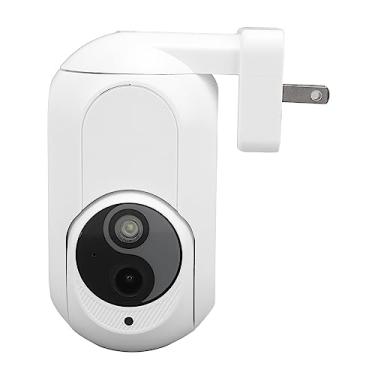 Imagem de Câmera de Segurança Sem Fio, Câmera de Vigilância WiFi de 2MP 1080P HD, Visão Noturna Colorida, Detecção de Movimento, Armazenamento Em Cartão SD, Câmera Interna Panorâmica de 360° (plugue americano)