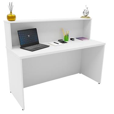 Imagem de Balcão Atendimento Recepção Consultório 1400x600 Netmobil (Branco)