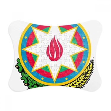 Imagem de Baku Azerbaijan Moldura de quebra-cabeça com emblema nacional para decoração de imagem