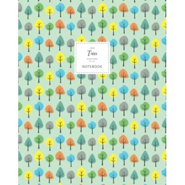 Imagem de Caderno de árvores – Páginas pautadas – 20,3 x 25,4 cm – Grande: (edição verde claro) Divertido notebook 192 páginas pautadas/forradas (8 x 10 pol.