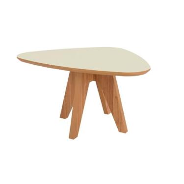 Imagem de Mesa de Centro Orgânica 65cm Dalla Costa - Freijó/Off White