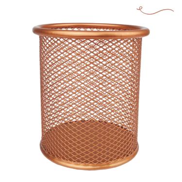 Imagem de Porta Lapis Aramado Redondo Rose Gold 10cm