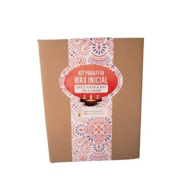 Imagem de Kit de fabricação de velas de cera de parafina de 1 kg com acessórios e manual