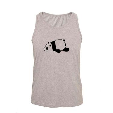 Imagem de Regata Masculina Algodão Panda 1 Estampada Verão Moderna