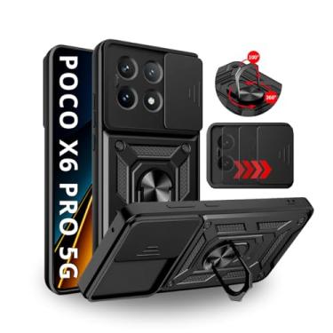 Imagem de Capa Capinha Armor Anti Impacto Ring Luxo Para Poco X6 Pro 5g (Tela 6.67) + Anel Giratorio + Proteção De Câmera - Proteção Militar