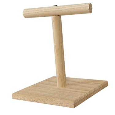 Imagem de Generic Suporte para papagaio, poleiros para pássaros, varas de madeira para mesa, gaiola para pássaros, playground para pombinhos, brinquedos de mastigar, a