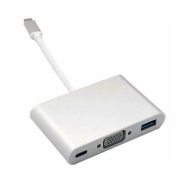 Imagem de Adaptador De USB-c Para Vga Multiporta 3 Em 1 Vga USB 3.1-c - FLY