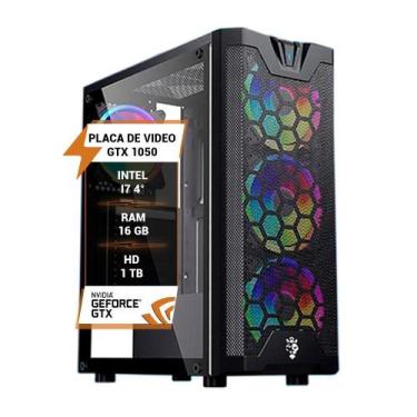 Imagem de Pc Gamer Intel I7 4 Ram 16Gb Ddr3 Gtx 1050 Hd 1Tb Ssd 240Gb - Wj Info
