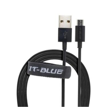 Imagem de Cabo De Dados Micro Usb V8  Carga Rápida Cabo De 1 MT Preto - IT-BLUE