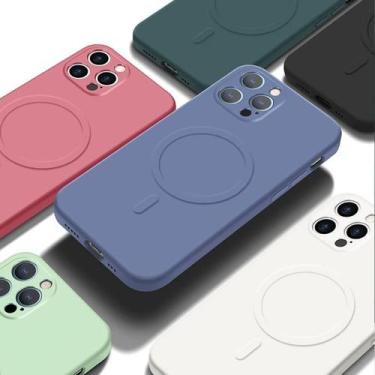 Imagem de Capa Capinha Premium Magsafe Aveludada Compativel com iPhone 14 Pro - 