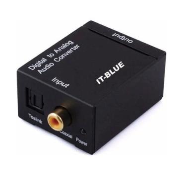 Imagem de Conversor Digital para analógico RCA converte Áudio Optico Toslink Coa