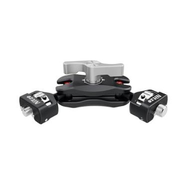 Imagem de Nitze Braço mágico da câmera com cabeçotes esféricos duplos (parafuso de 1/4“ a 3/8” com pinos de localização retráteis), braço mágico articulado para montagem de câmera em liga de alumínio - N50-G2