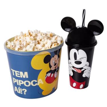 Imagem de Kit Cinema 2 em 1 Balde de Pipoca 2L + 1 Copo Mickey 500 ml Plasútil