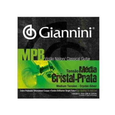 Imagem de Encordoamento Giannini MPB para Violão Nylon Cristal Prata GENWS