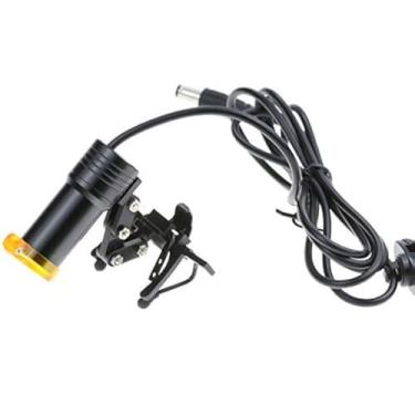 Imagem de Lâmpada de cabeça com clipe dental portátil de 5 W Aries Outlets, farol de LED, lâmpada de cabeça com filtro para lupas binóculo dentário ferramenta (clipe de metal)