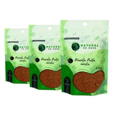Imagem de Pimenta Preta Moída 100% Natural Qualidade Premium Pouch 50g  - Natura