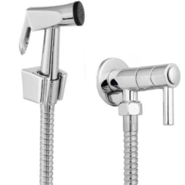 Imagem de Ducha Higiênica Gatilho De Metal Zamak + Engate Flexível Aço Inox 1,80