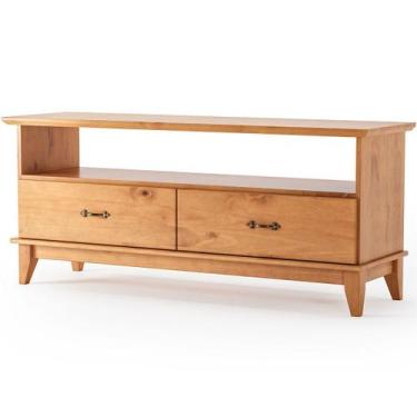 Imagem de Rack p/ TV 55 Polegadas 2 Gavetas 100% Madeira Maciça Bella - MPO Móve