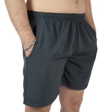 Imagem de Bermuda Masculina Tactel Com Elastano Plus Size - Repelique, Cinza, G6