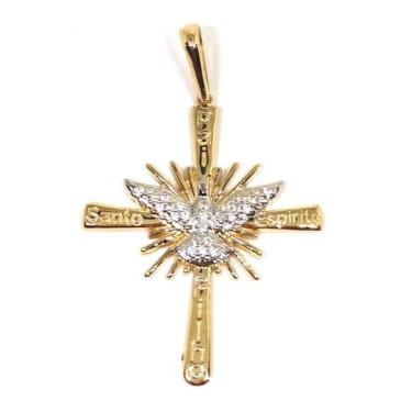 Imagem de Pingente em Ouro 18K Crucifixo com Espirito Santo - Elegancy Joias