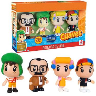 Imagem de Miniaturas Chaves Quico Dona Florinda Senhor Barriga Bonecos Em Vinil 