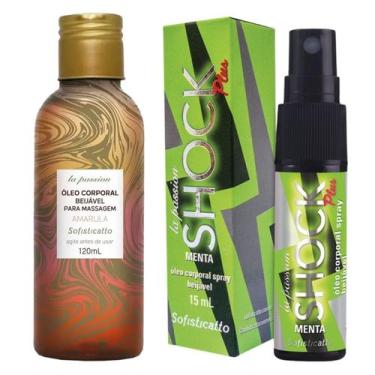 Imagem de Óleo de massagem Amarula Beijável e Shock Treme Pulsa Menta - Sofistic