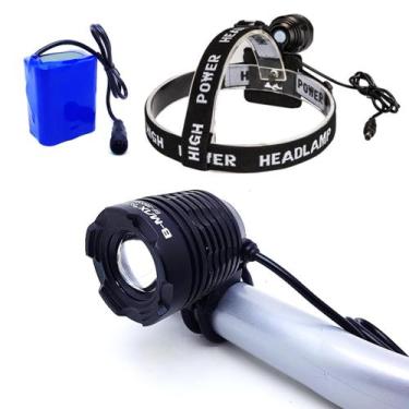 Imagem de Farol Sinalizador MX-L T6 Bike Bicicleta Cabeça Com Zoom Ajustável Rec