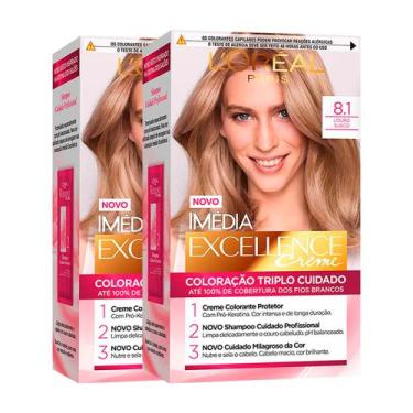 Imagem de LOréal Paris Coloração Imédia Excellence Kit - 8.1 Louro Sueco, Kit