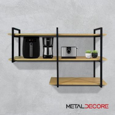Imagem de Prateleira Suspensa Estilo Industrial Moderna - METAL DECORE