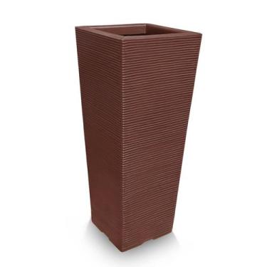 Imagem de Vaso De Planta Grande Alto Polietileno 90X40 Cm Chocolate - Foster Pla