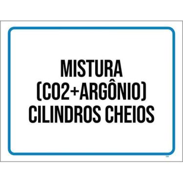 Imagem de Placa Mistura C02 Argônio Cilindros Cheios 27X35 - Sinalizo