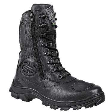 Imagem de Coturno Segurança EPI Couro Zíper Palmilha Gel Confortável - BM Brasil