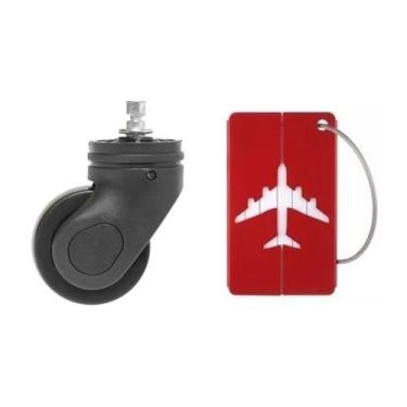 Imagem de Kit Rodinha mais Tag de Bagagem Vermelho - We Go To