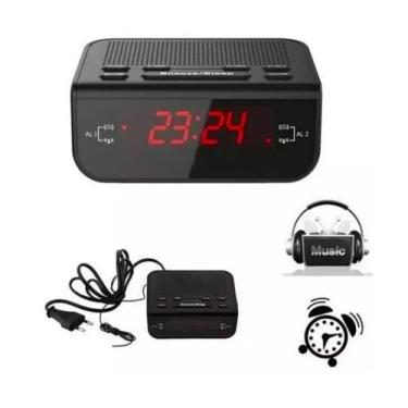 Imagem de Despertador Rádio Digital Alarme Duplo Garantia E - Lelong