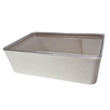 Imagem de Caixa Organizadora 2,8 Lts com Tampa Empilhável Marmorizada