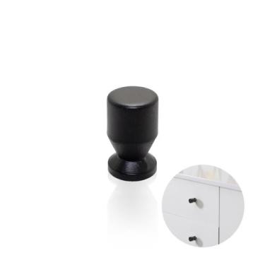 Imagem de Puxador Ponto Preto Fosco 15 X 25 Mm Para Portas Criativa, Ponto - Uni