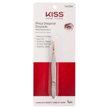 Imagem de Pinça Diagonal Ponta Dourada Kiss New York - Kiss NY, 1 Un