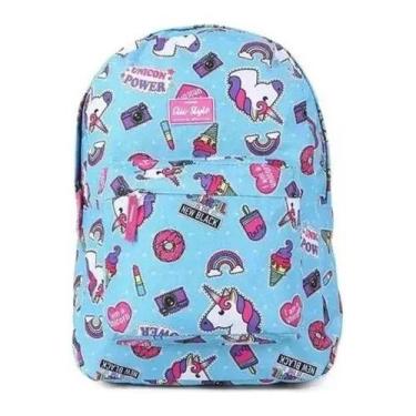 Imagem de Mochila Unicornio Infantil Juvenil Escolar Costas Original  - Clio , C